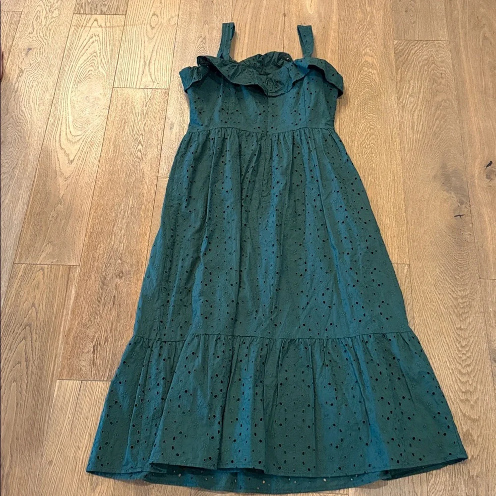 LOFT Square Neck Eyelet Midi Dress - 10 - Picture 4 of 4
